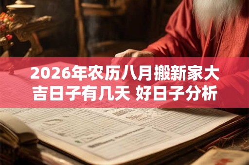 2026年农历八月搬新家大吉日子有几天 好日子分析 2026年农历八月搬新家大吉日子有几天 好日子分析
