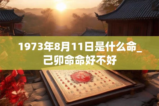 1973年8月11日是什么命_己卯命命好不好