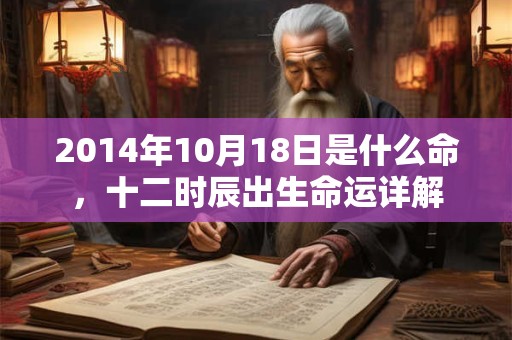 2014年10月18日是什么命，十二时辰出生命运详解