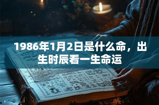 1986年1月2日是什么命,出生时辰看一生命运 1986年1月2日是什么命,出生时辰看一生命运