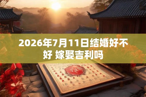2026年7月11日结婚好不好 嫁娶吉利吗