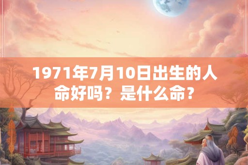 1971年7月10日出生的人命好吗?是什么命? 1971年7月10日出生的人命好吗?是什么命?