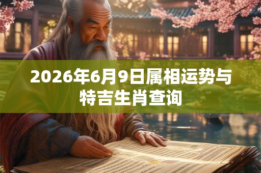 2026年6月9日属相运势与特吉生肖查询 2026年6月9日属相运势与特吉生肖查询