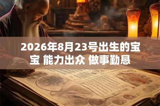 2026年8月23号出生的宝宝 能力出众 做事勤恳