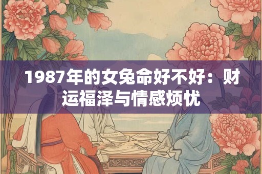 1987年的女兔命好不好：财运福泽与情感烦忧