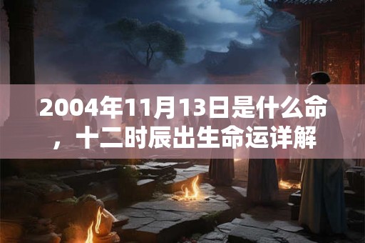2004年11月13日是什么命,十二时辰出生命运详解 2004年11月13日是什么命,十二时辰出生命运详解