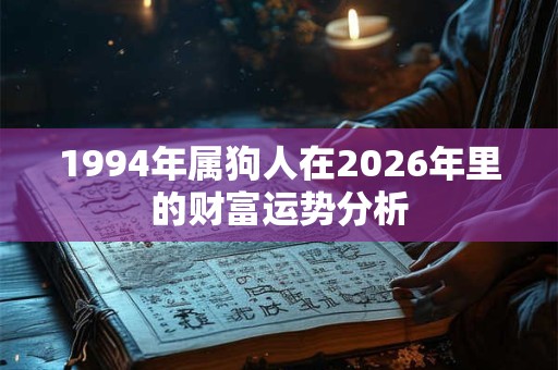 1994年属狗人在2026年里的财富运势分析