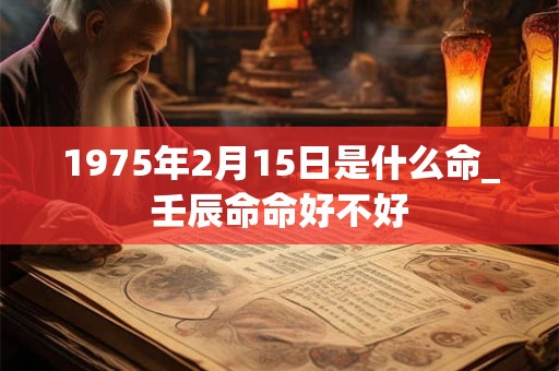 1975年2月15日是什么命_壬辰命命好不好