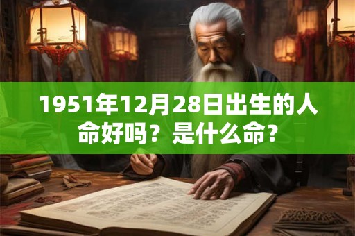 1951年12月28日出生的人命好吗?是什么命? 1951年12月28日出生的人命好吗?是什么命?