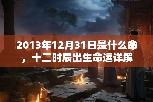 2013年12月31日是什么命，十二时辰出生命运详解