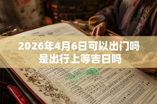 2026年4月6日可以出门吗 是出行上等吉日吗 2026年4月6日可以出门吗 是出行上等吉日吗