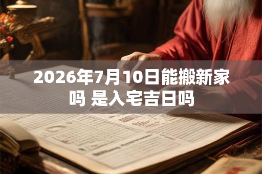 2026年7月10日能搬新家吗 是入宅吉日吗 2026年7月10日能搬新家吗 是入宅吉日吗