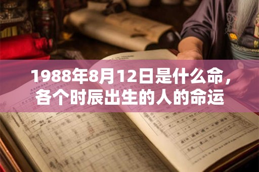 1988年8月12日是什么命,各个时辰出生的人的命运 1988年8月12日是什么命,各个时辰出生的人的命运