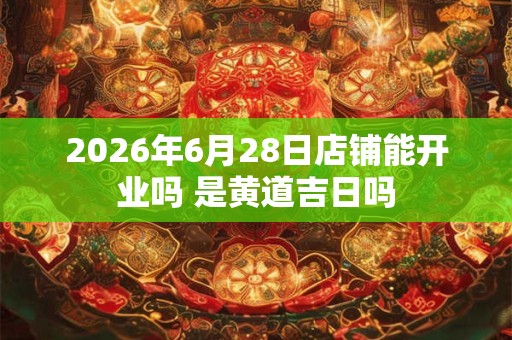 2026年6月28日店铺能开业吗 是黄道吉日吗 2026年6月28日店铺能开业吗 是黄道吉日吗