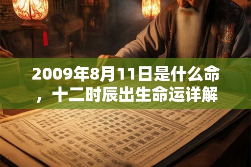 2009年8月11日是什么命,十二时辰出生命运详解 2009年8月11日是什么命,十二时辰出生命运详解