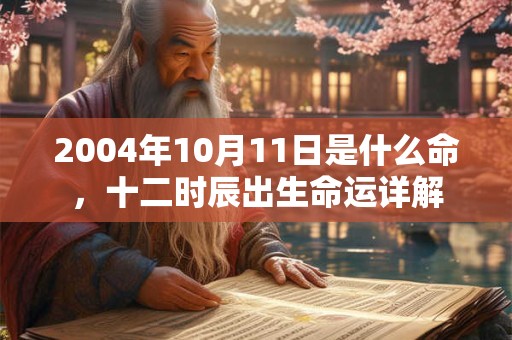 2004年10月11日是什么命,十二时辰出生命运详解 2004年10月11日是什么命,十二时辰出生命运详解