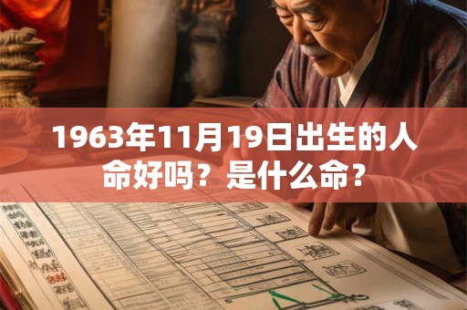 1963年11月19日出生的人命好吗?是什么命? 1963年11月19日出生的人命好吗?是什么命?