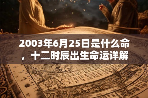 2003年6月25日是什么命,十二时辰出生命运详解 2003年6月25日是什么命,十二时辰出生命运详解