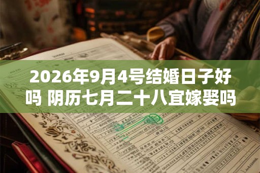 2026年9月4号结婚日子好吗 阴历七月二十八宜嫁娶吗
