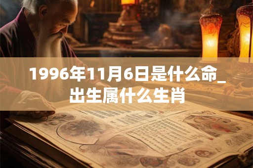 1996年11月6日是什么命_出生属什么生肖 1996年11月6日是什么命_出生属什么生肖