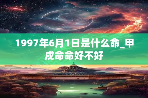 1997年6月1日是什么命_甲戌命命好不好