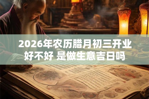 2026年农历腊月初三开业好不好 是做生意吉日吗