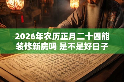 2026年农历正月二十四能装修新房吗 是不是好日子-择吉日网 2026年农历正月二十四能装修新房吗 是不是好日子-择吉日网
