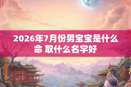 2026年7月份男宝宝是什么命 取什么名字好