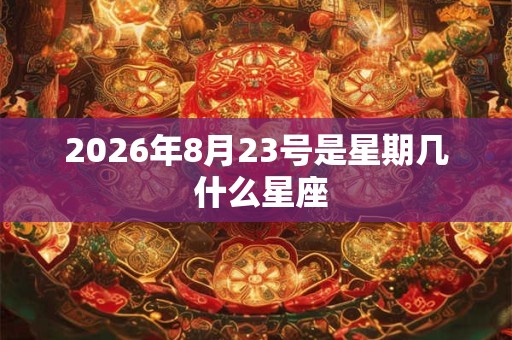 2026年8月23号是星期几 什么星座