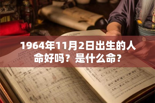 1964年11月2日出生的人命好吗？是什么命？