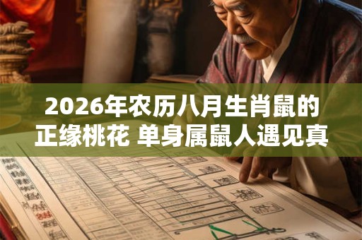 2026年农历八月生肖鼠的正缘桃花 单身属鼠人遇见真爱 2026年农历八月生肖鼠的正缘桃花 单身属鼠人遇见真爱