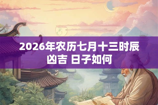 2026年农历七月十三时辰凶吉 日子如何 2026年农历七月十三时辰凶吉 日子如何