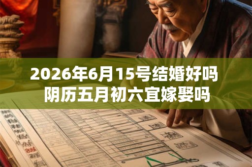 2026年6月15号结婚好吗 阴历五月初六宜嫁娶吗 2026年6月15号结婚好吗 阴历五月初六宜嫁娶吗