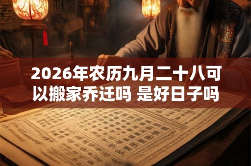 2026年农历九月二十八可以搬家乔迁吗 是好日子吗 2026年农历九月二十八可以搬家乔迁吗 是好日子吗