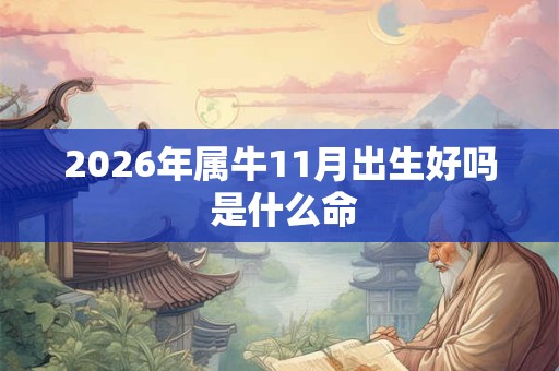 2026年属牛11月出生好吗 是什么命