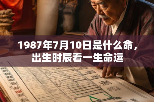 1987年7月10日是什么命，出生时辰看一生命运