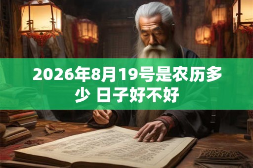 2026年8月19号是农历多少 日子好不好