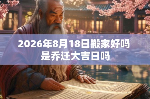 2026年8月18日搬家好吗 是乔迁大吉日吗
