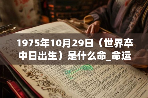1975年10月29日(世界卒中日出生)是什么命_命运如何 1975年10月29日(世界卒中日出生)是什么命_命运如何