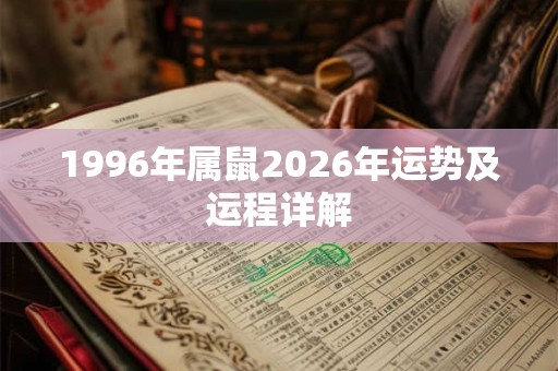 1996年属鼠2026年运势及运程详解