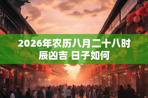 2026年农历八月二十八时辰凶吉 日子如何 2026年农历八月二十八时辰凶吉 日子如何