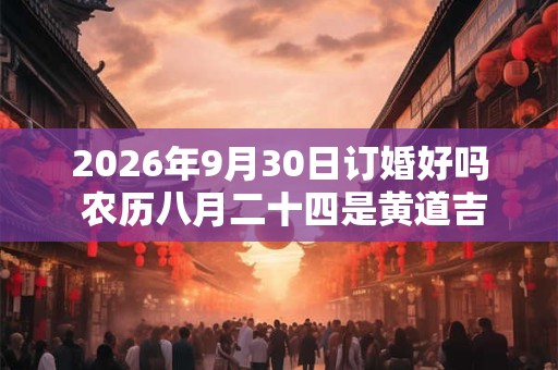 2026年9月30日订婚好吗 农历八月二十四是黄道吉日吗 2026年9月30日订婚好吗 农历八月二十四是黄道吉日吗
