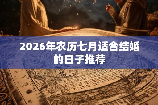 2026年农历七月适合结婚的日子推荐 2026年农历七月适合结婚的日子推荐