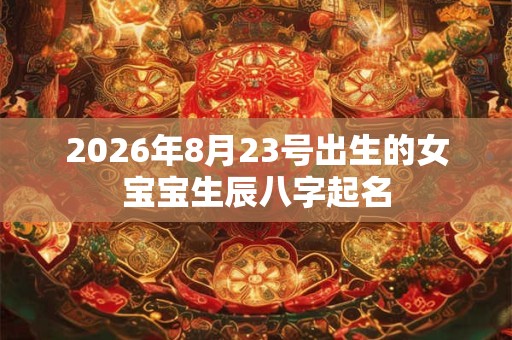2026年8月23号出生的女宝宝生辰八字起名