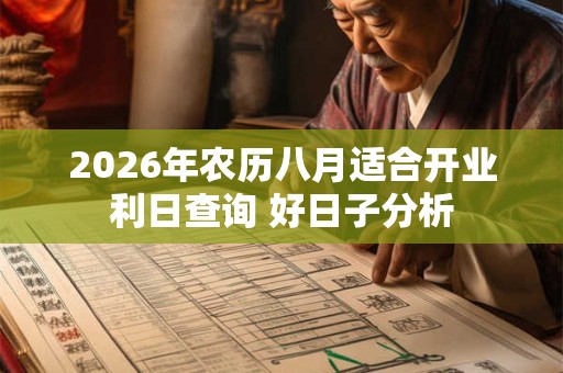 2026年农历八月适合开业利日查询 好日子分析 2026年农历八月适合开业利日查询 好日子分析