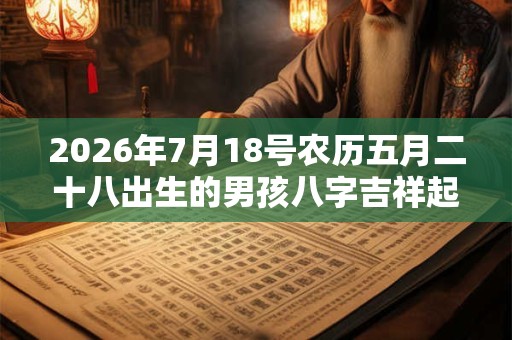 2026年7月18号农历五月二十八出生的男孩八字吉祥起名 2026年7月18号农历五月二十八出生的男孩八字吉祥起名