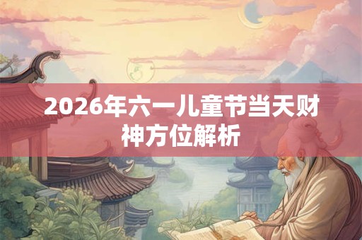 2026年六一儿童节当天财神方位解析 2026年六一儿童节当天财神方位解析