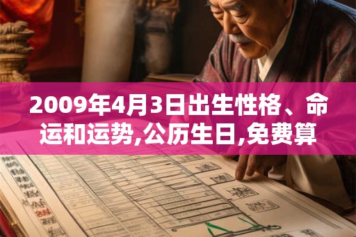 2009年4月3日出生性格、命运和运势,公历生日,免费算命