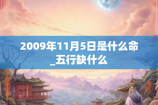 2009年11月5日是什么命_五行缺什么