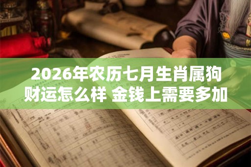 2026年农历七月生肖属狗财运怎么样 金钱上需要多加注意 2026年农历七月生肖属狗财运怎么样 金钱上需要多加注意